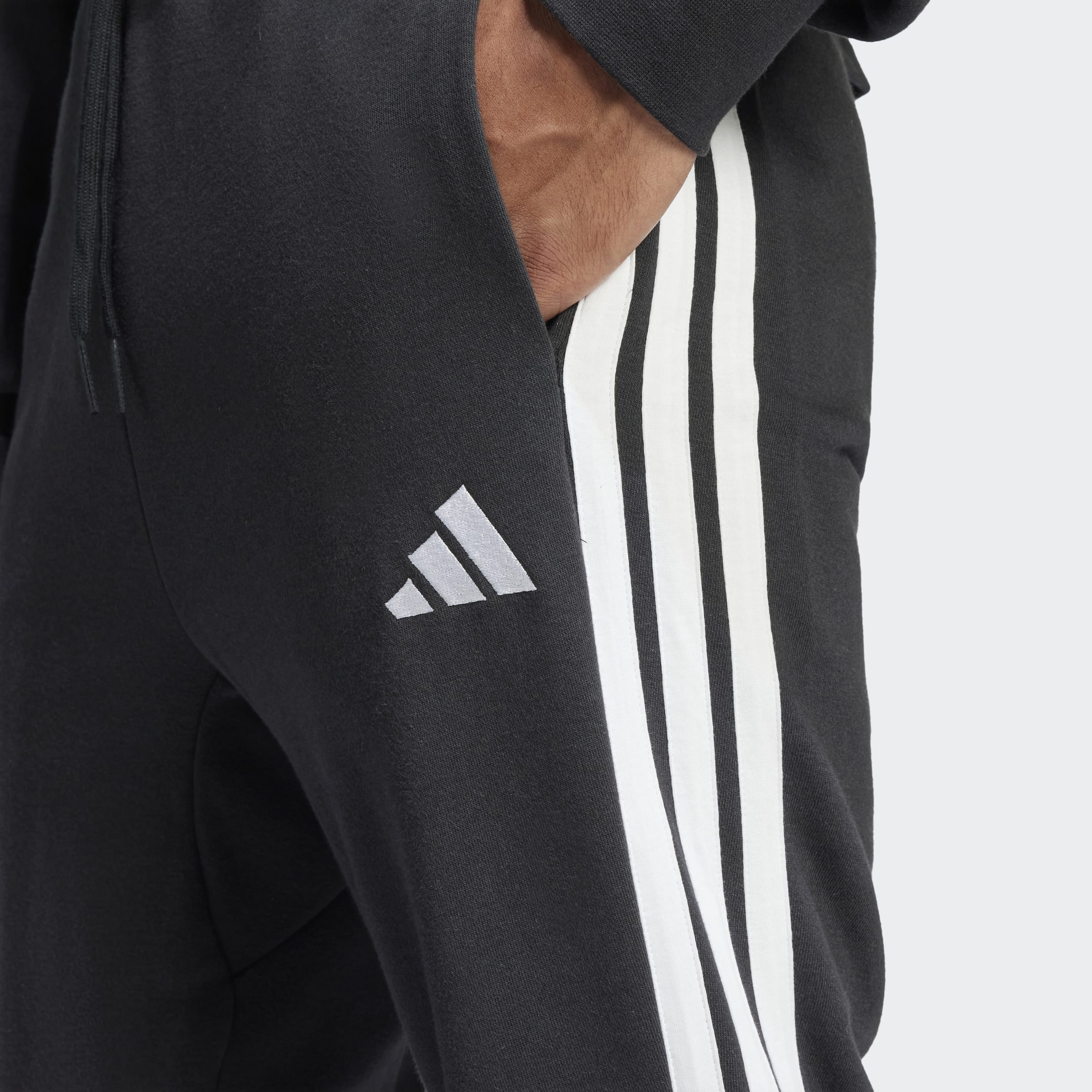 Calças Homem Adidas 3S Preto/Branco Adidas 
