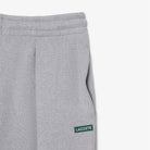 Calças de Fato de Treino Mulher Lacoste de Corte Evasê Canelado Cinza Lacoste 