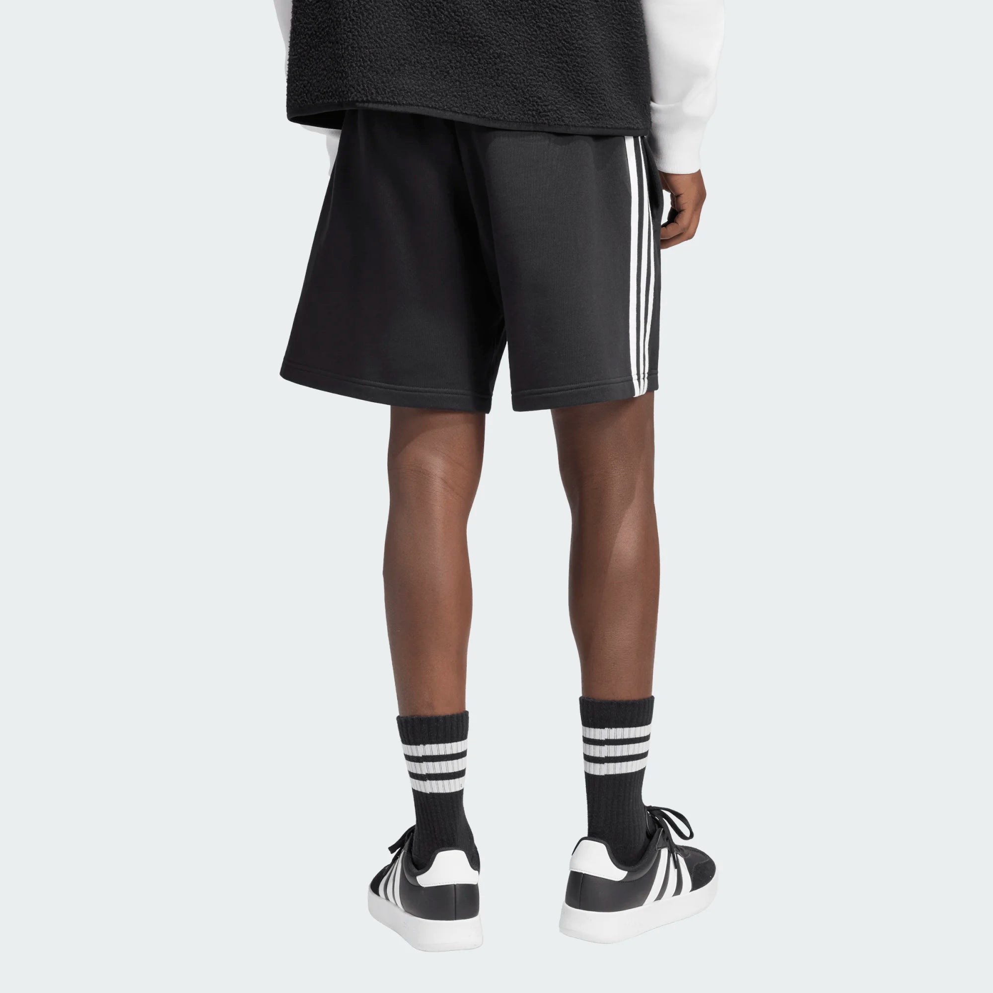 Calções Homem Adidas French Terry 3S Preto/Branco Adidas 