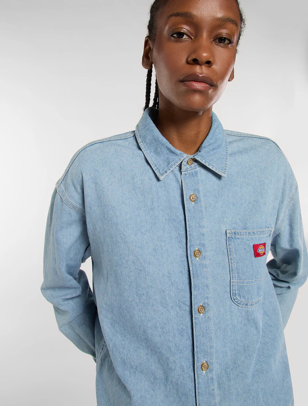 Camisa Dickies Ganga Leve Mulher Azul Dickies 