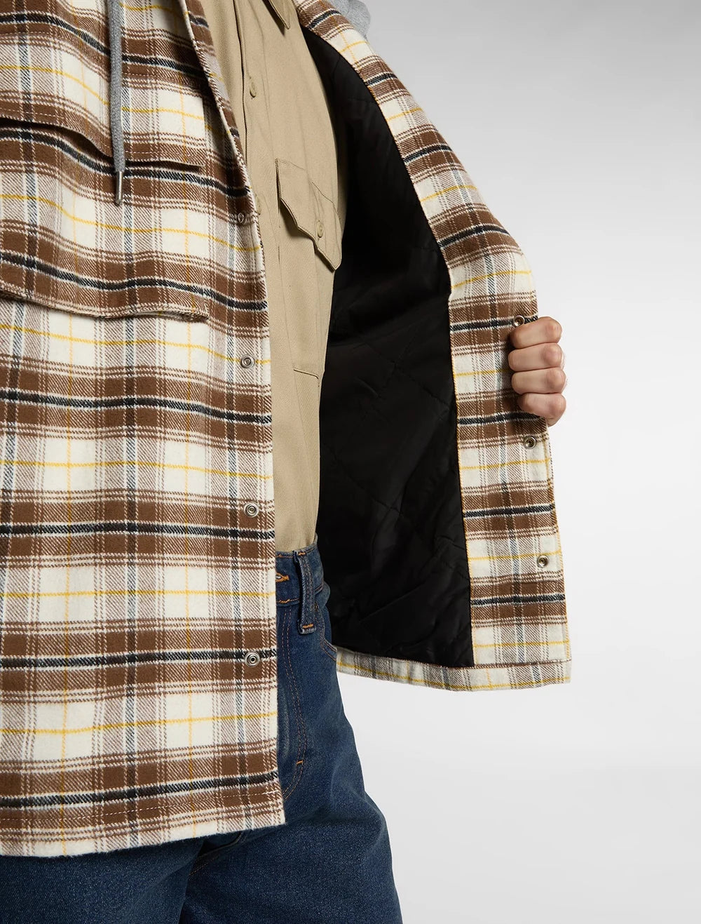 Camisa Homem Dickies Eustis Bege/Castanho Dickies 