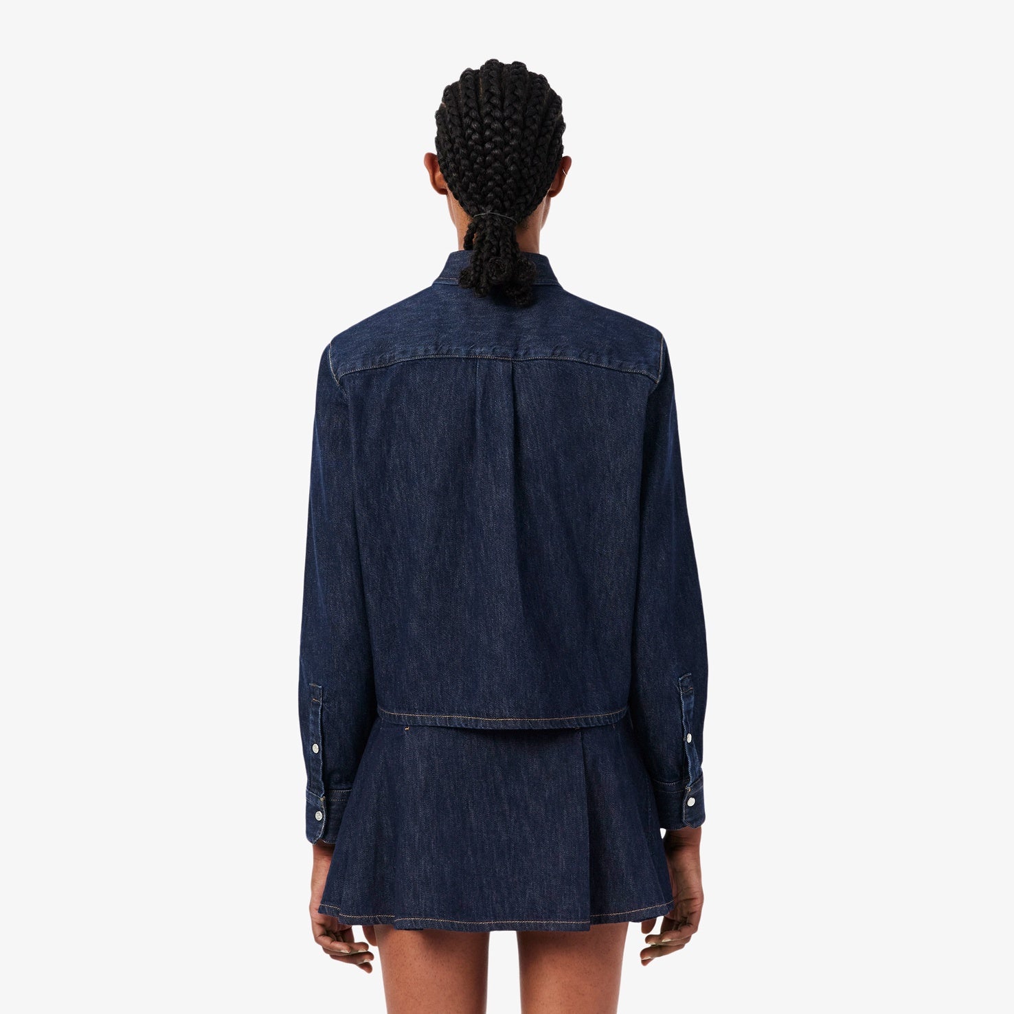 Camisa de Ganga Mulher Lacoste Leve Regular Fit Azul Lacoste 