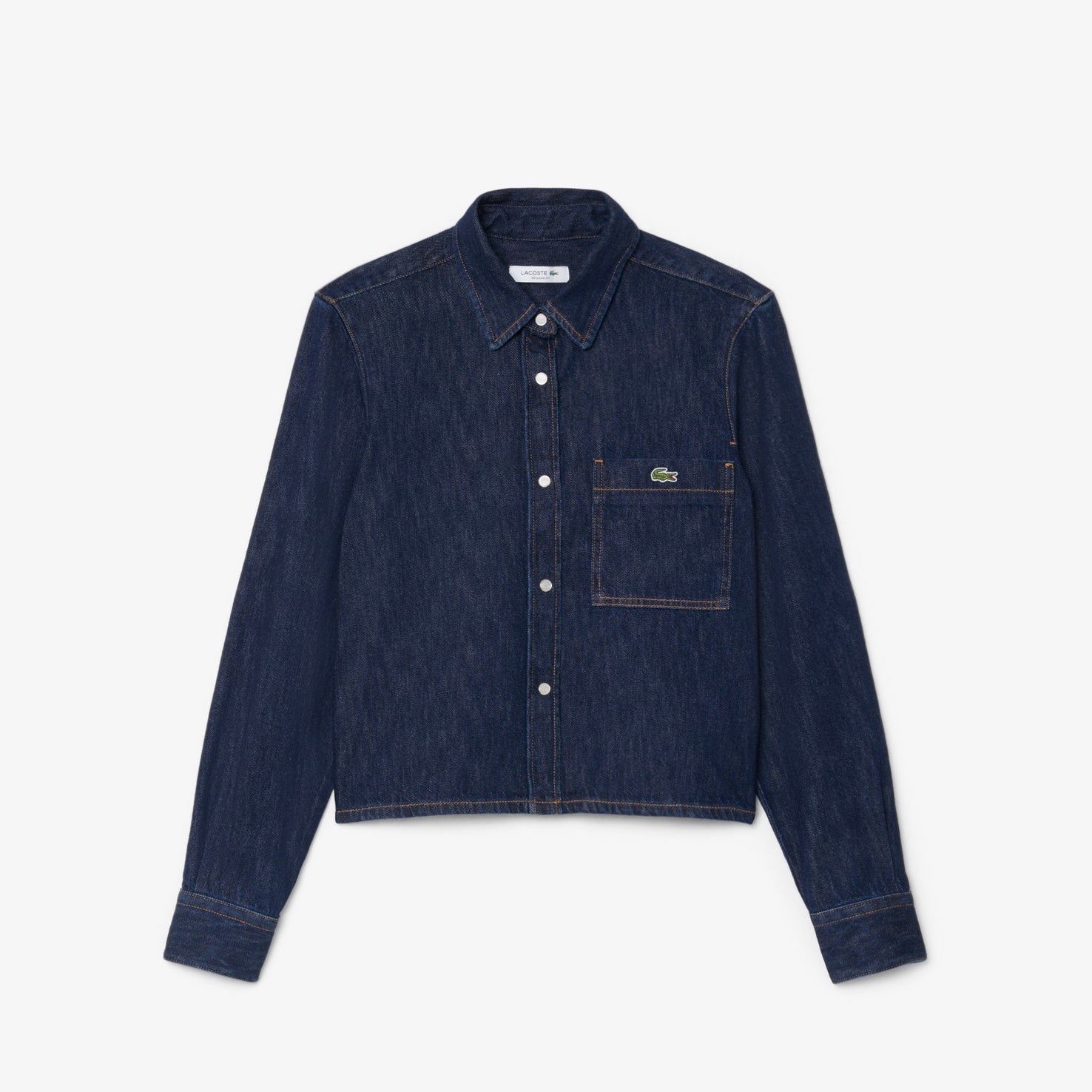 Camisa de Ganga Mulher Lacoste Leve Regular Fit Azul Lacoste 
