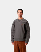 Camisola Homem Carhartt WIP American Script Cinza Carhartt 