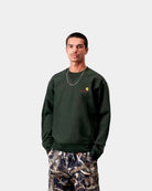Camisola Homem Carhartt WIP American Script Verde Carhartt 