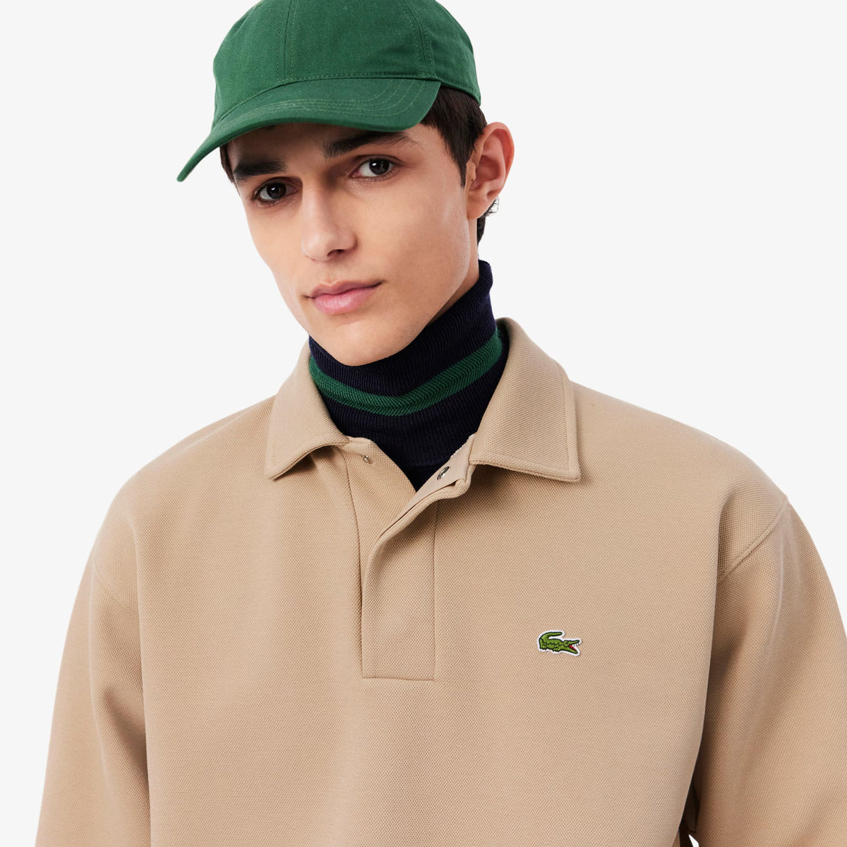 Camisola Homem Lacoste Piqué Polo Bege Lacoste 