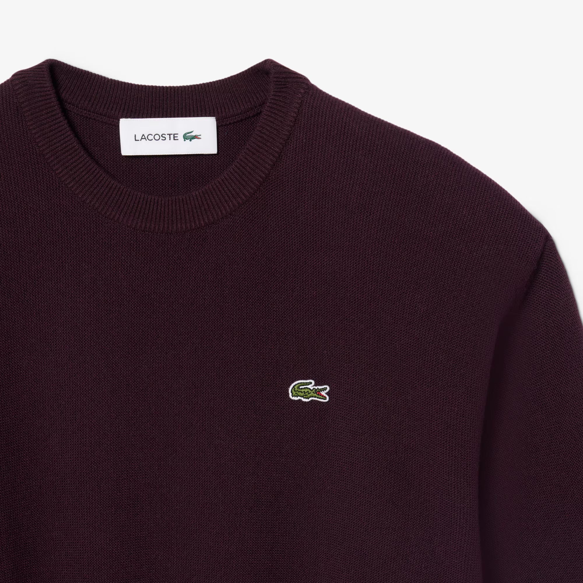 Camisola Mulher Lacoste Relaxed Fit em Algodão Castanho Lacoste 