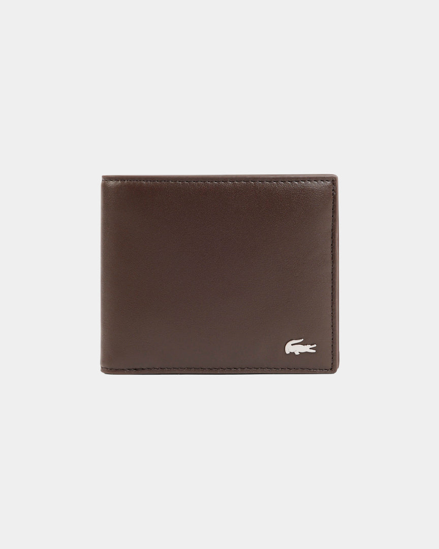 Carteira em Pele Lacoste M Billfold Coin Castanha Lacoste 