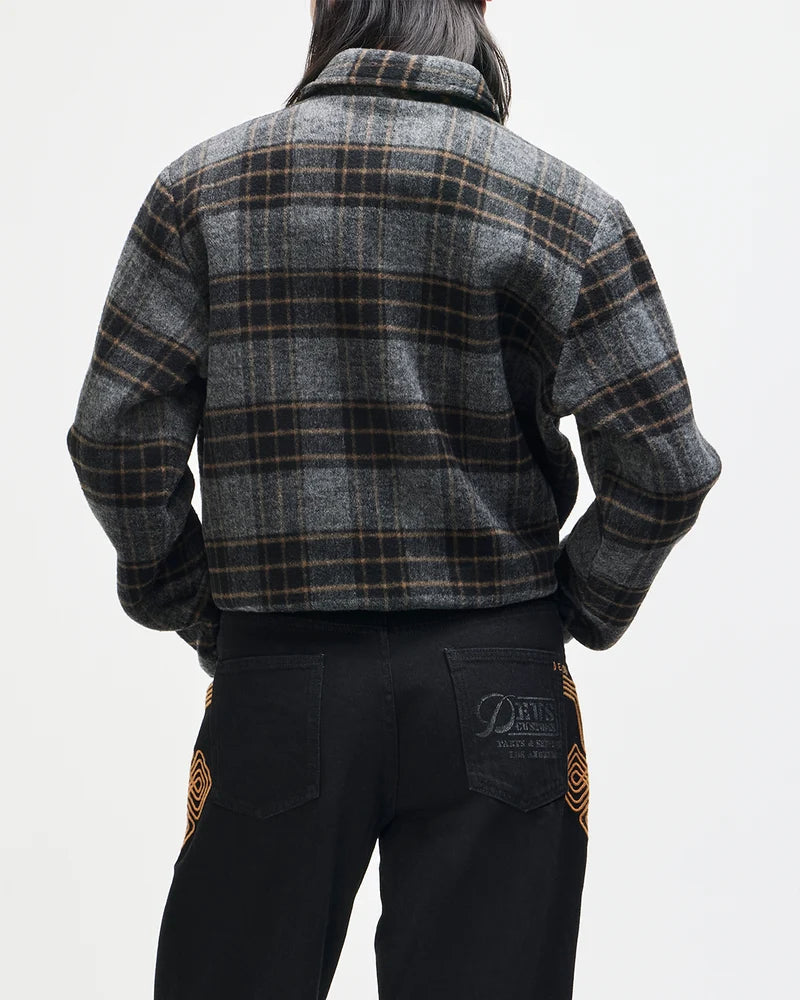 Casaco Mulher Deus Ex Machina Lost World Wool Blend Bomber Cinza/Preto Deus Ex Machina 