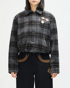 Casaco Mulher Deus Ex Machina Lost World Wool Blend Bomber Cinza/Preto Deus Ex Machina 