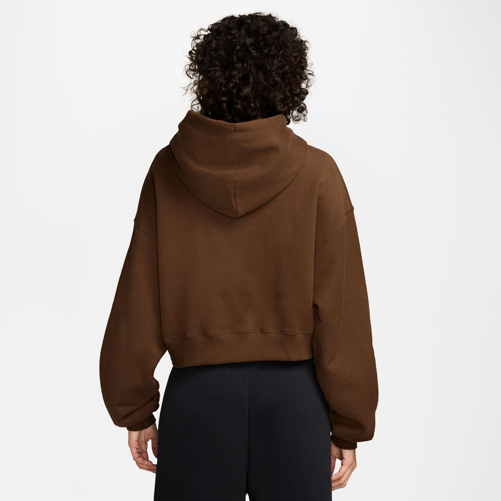 Casaco Mulher Nike Studio Cropped Cardado Castanho Nike 