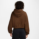Casaco Mulher Nike Studio Cropped Cardado Castanho Nike 