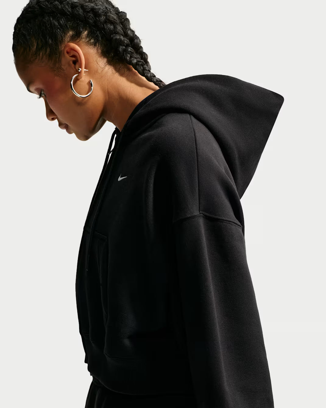 Casaco Mulher Nike Studio Cropped Cardado Preto Nike 