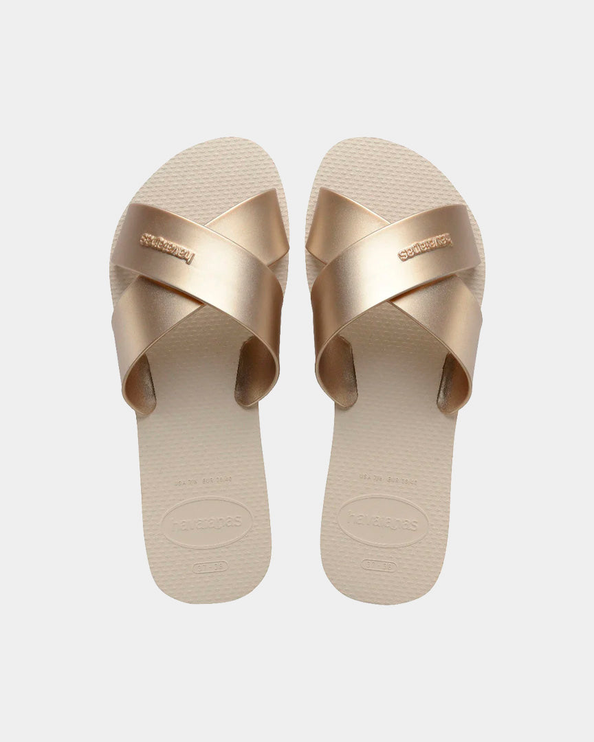 Chinelos Havaianas Aqua Metal Mulher Bege Havaianas 