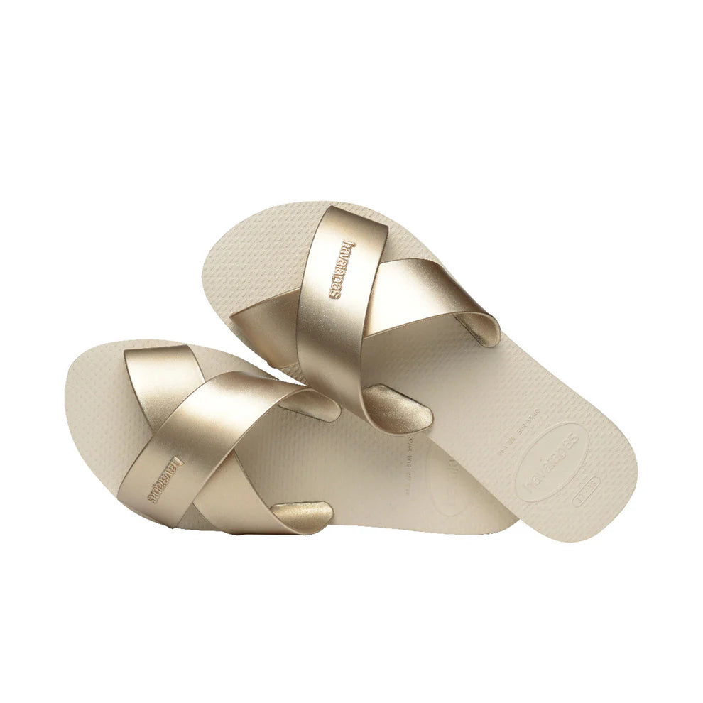 Chinelos Havaianas Aqua Metal Mulher Bege Havaianas 