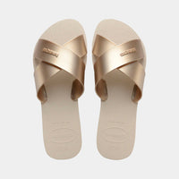 Chinelos Havaianas Aqua Metal Mulher Bege
