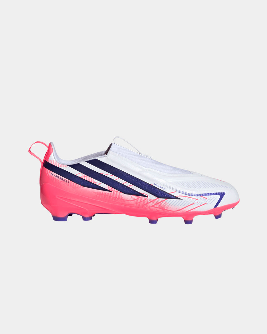 Chuteiras Adidas F50 Hyperfast League LL FG Branca/Rosa Adidas 