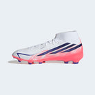 Chuteiras Adidas F50 Hyperfast League Mid FG Branco/Rosa Adidas 