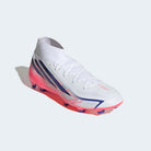 Chuteiras Adidas F50 Hyperfast League Mid FG Branco/Rosa Adidas 