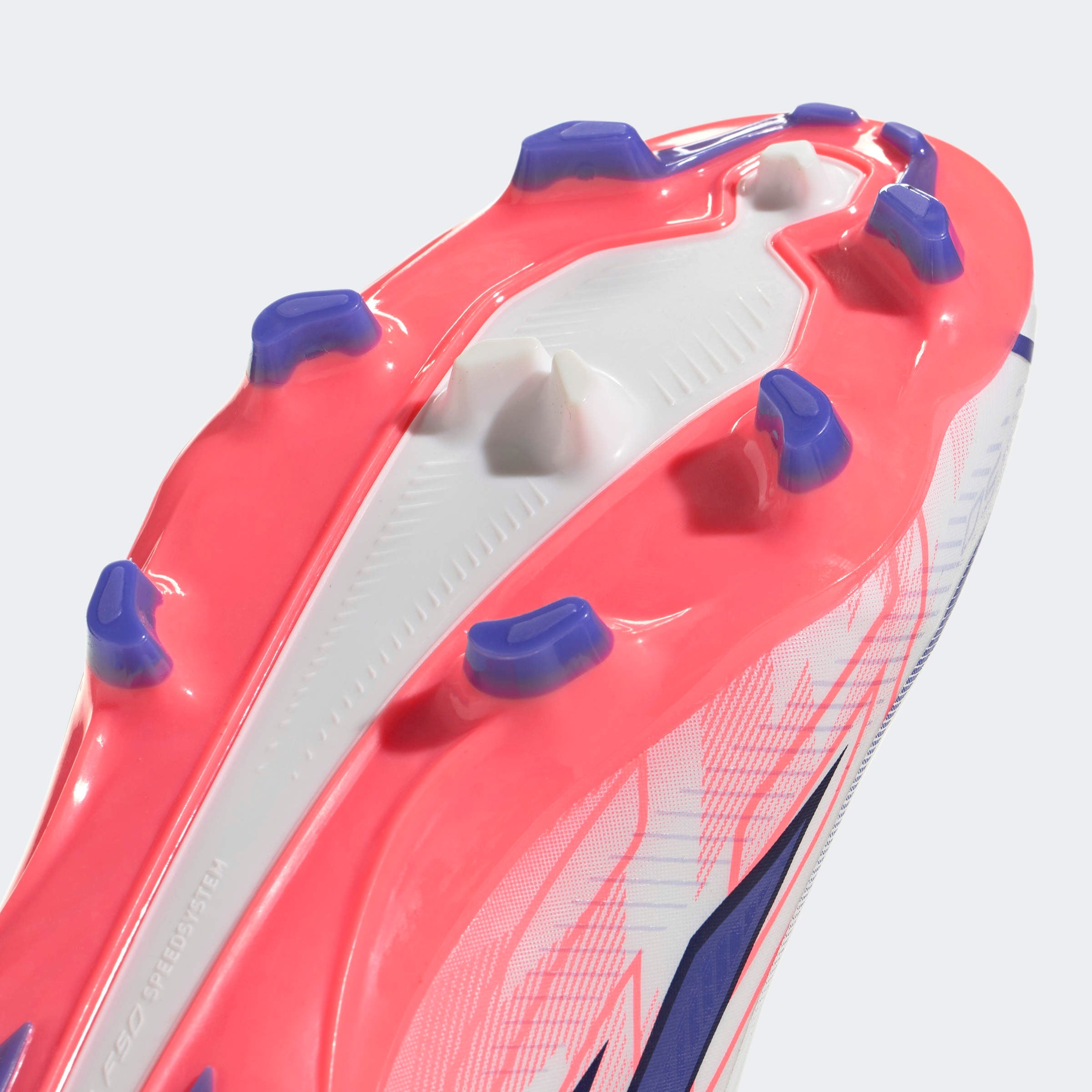 Chuteiras Adidas F50 Hyperfast League Mid FG Branco/Rosa Adidas 