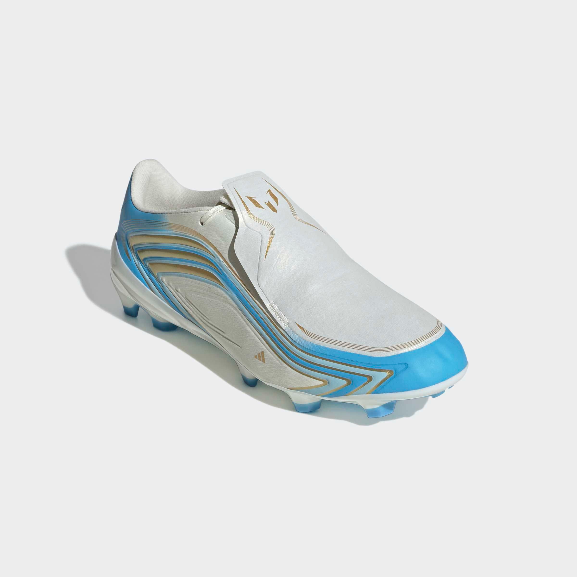 Chuteiras Adidas F50 Messi League FG Branca/Dourada Adidas 