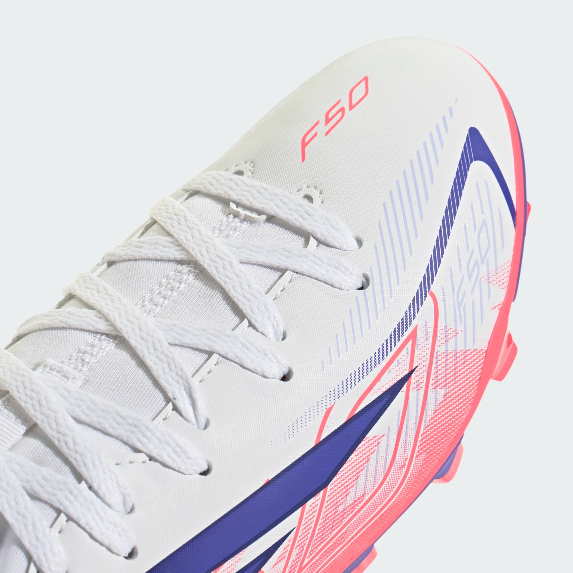 Chuteiras Criança Adidas F50 Hyperfast Club Branco/Roxo/Laranja Adidas 