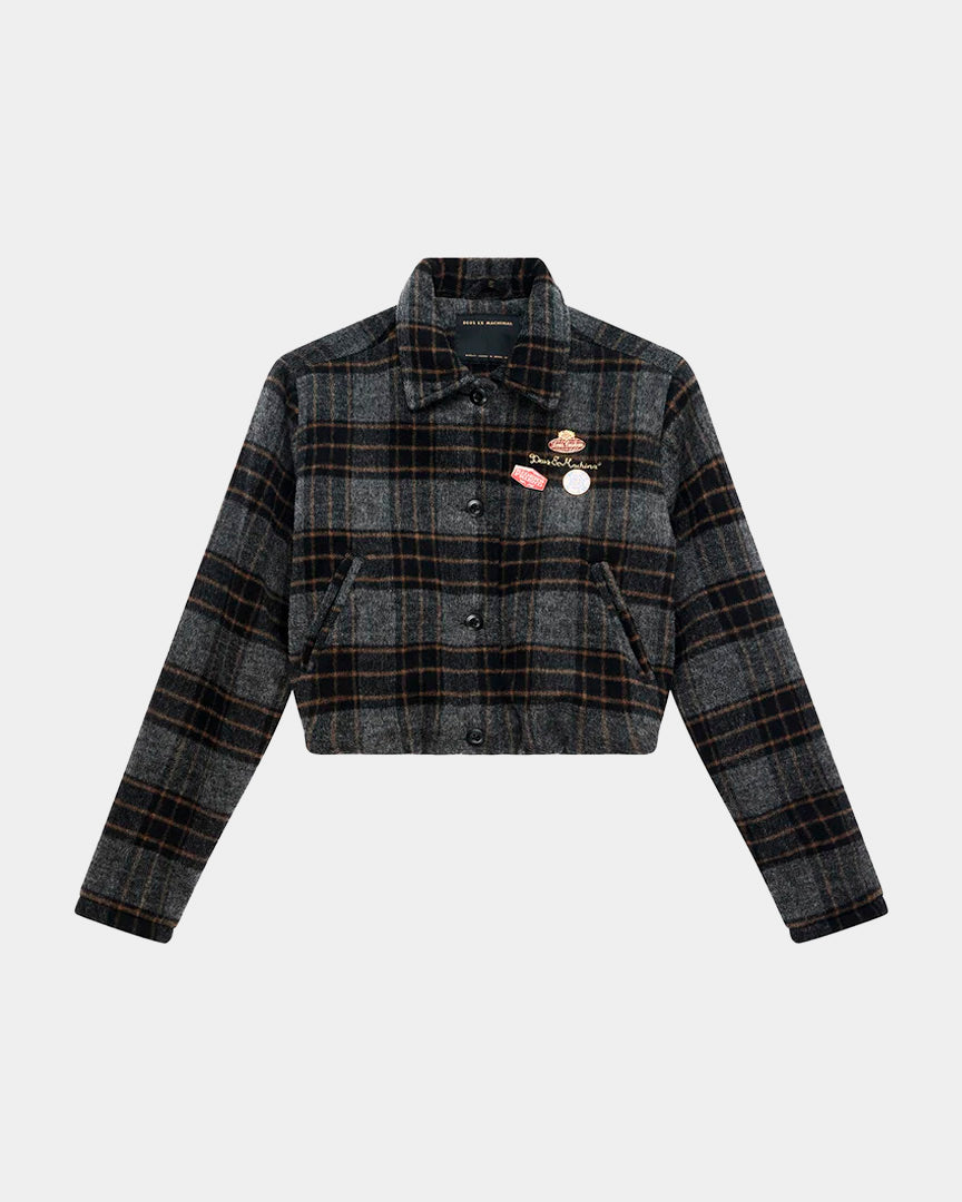 Casaco Mulher Deus Ex Machina Lost World Wool Blend Bomber Cinza/Preto Deus Ex Machina 