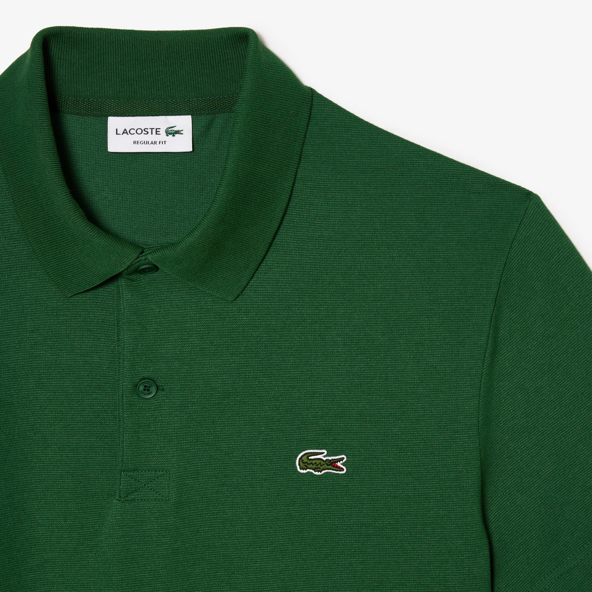 Lacoste Short Sleeved Ribbed Collar Shirt Verde Lacoste 