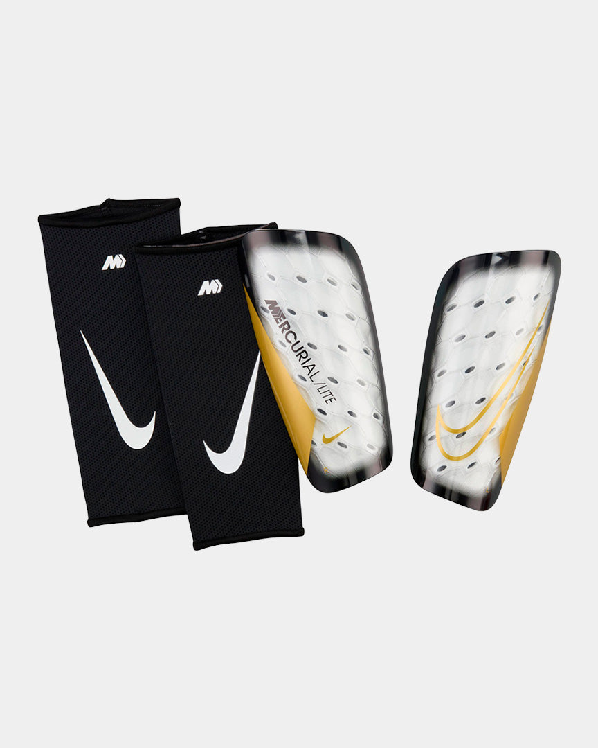 Nike Caneleiras Mercurial Lite Branco/Dourado  DN3611101
