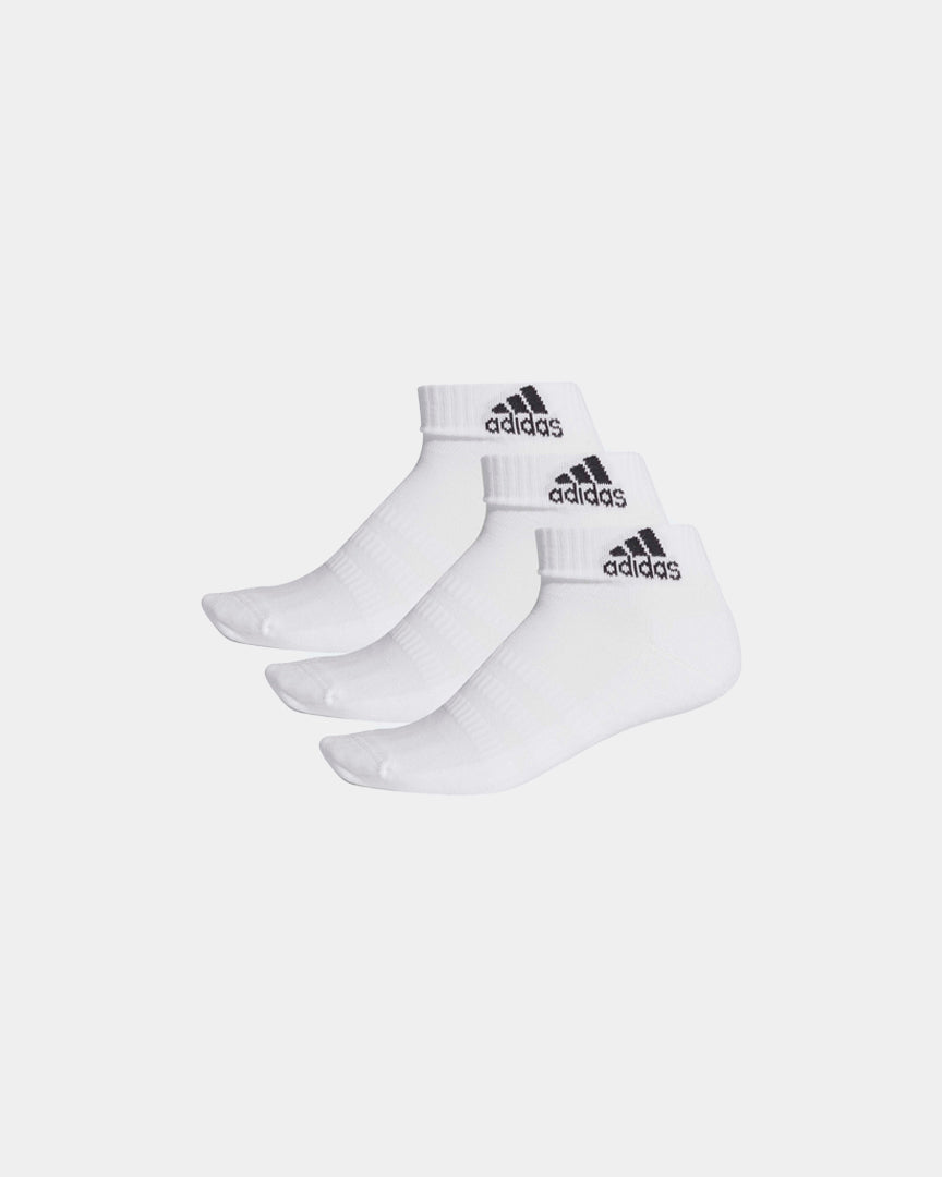 Adidas Meias até o Tornozelo Almofadadas 3P Brancas DZ9365