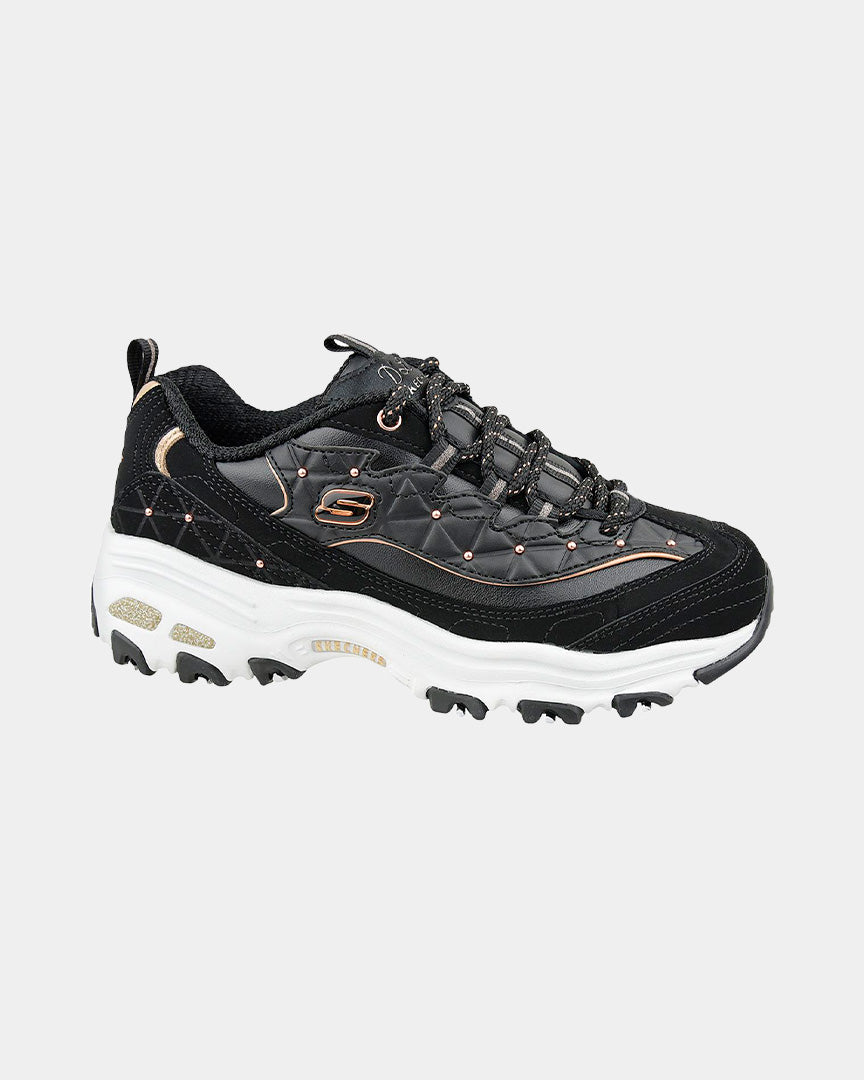 Skechers D Lites Glamour Pretas 13087bkrg