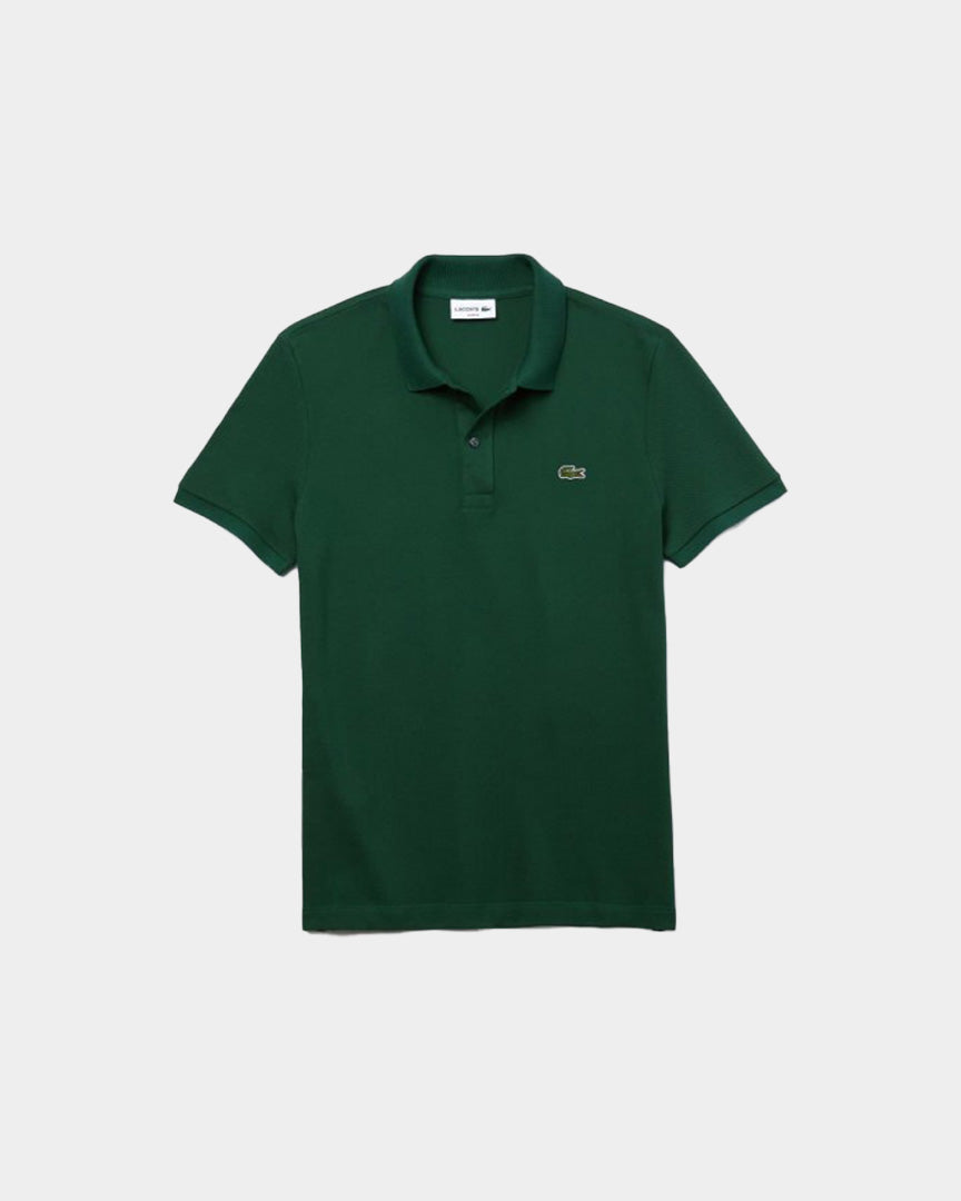 Lacoste Short Sleeved Ribbed Collar Shirt Verde PH401200132