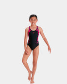 Fato de Banho Speedo J Preto/Rosa