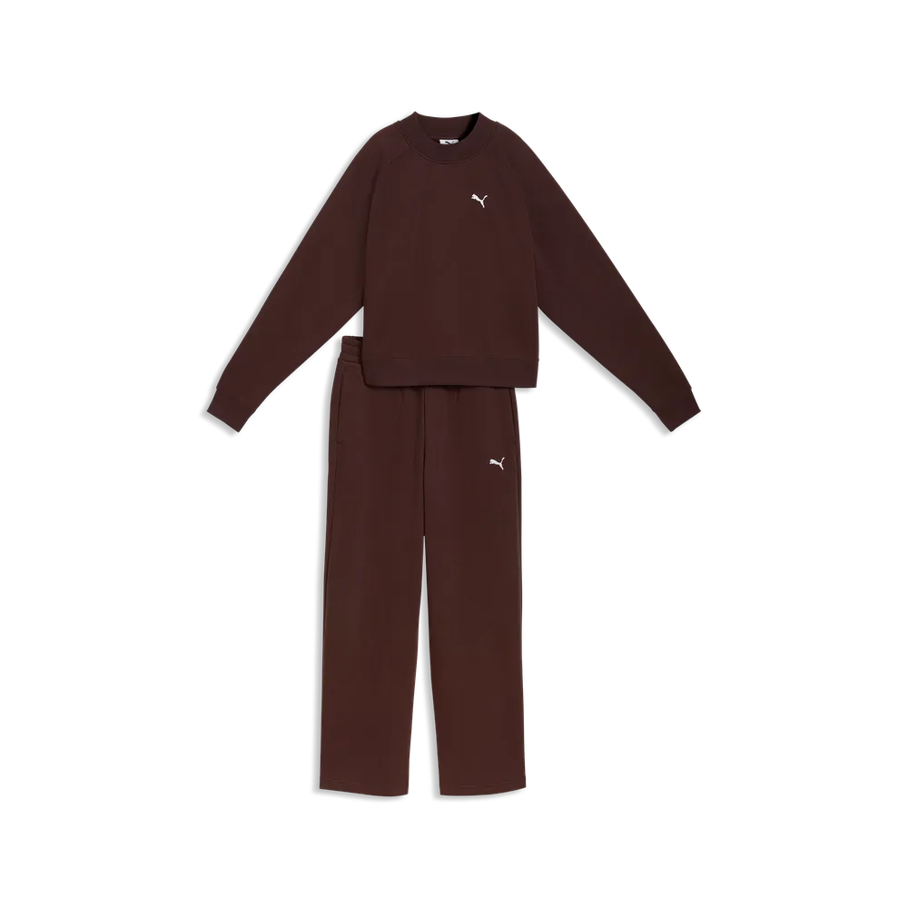 Fato de Treino Mulher Puma Loungewear Cardado Castanho Puma 