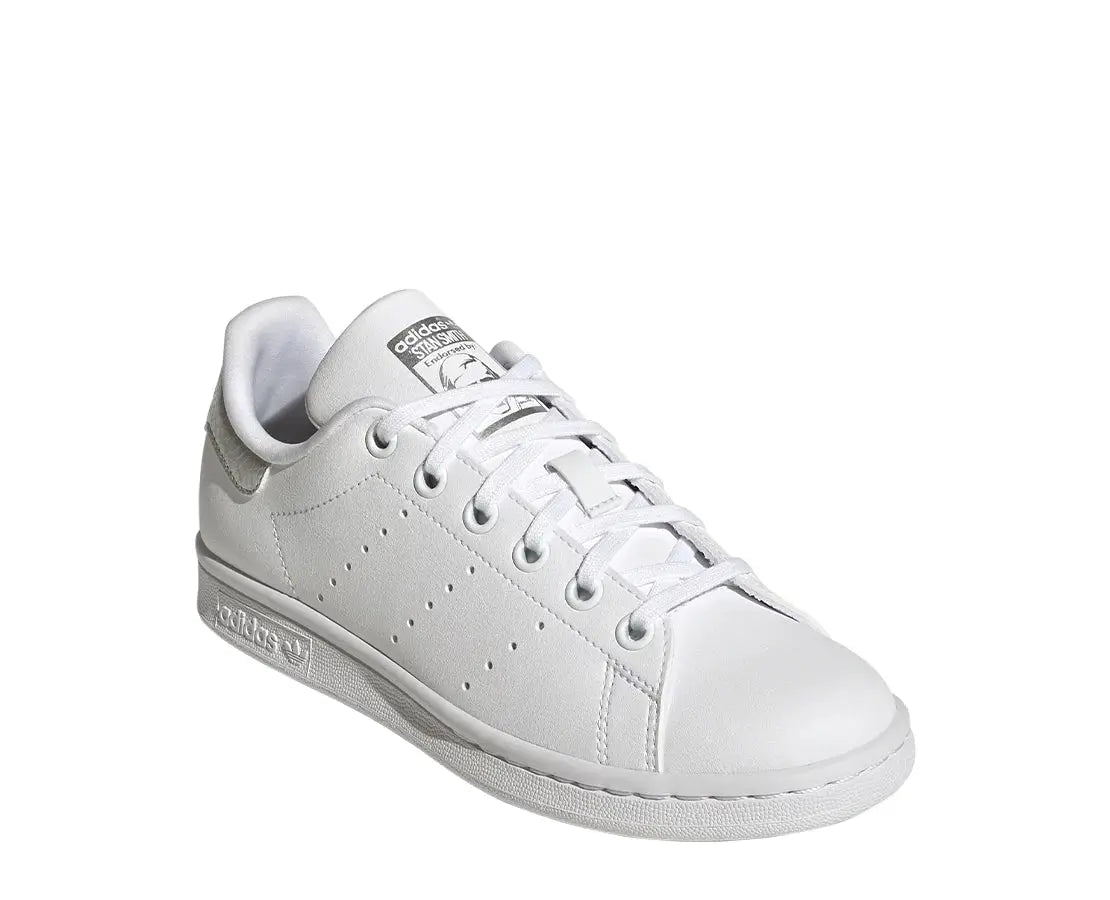 Adidas Stan Smith J Branco/Prateado Adidas