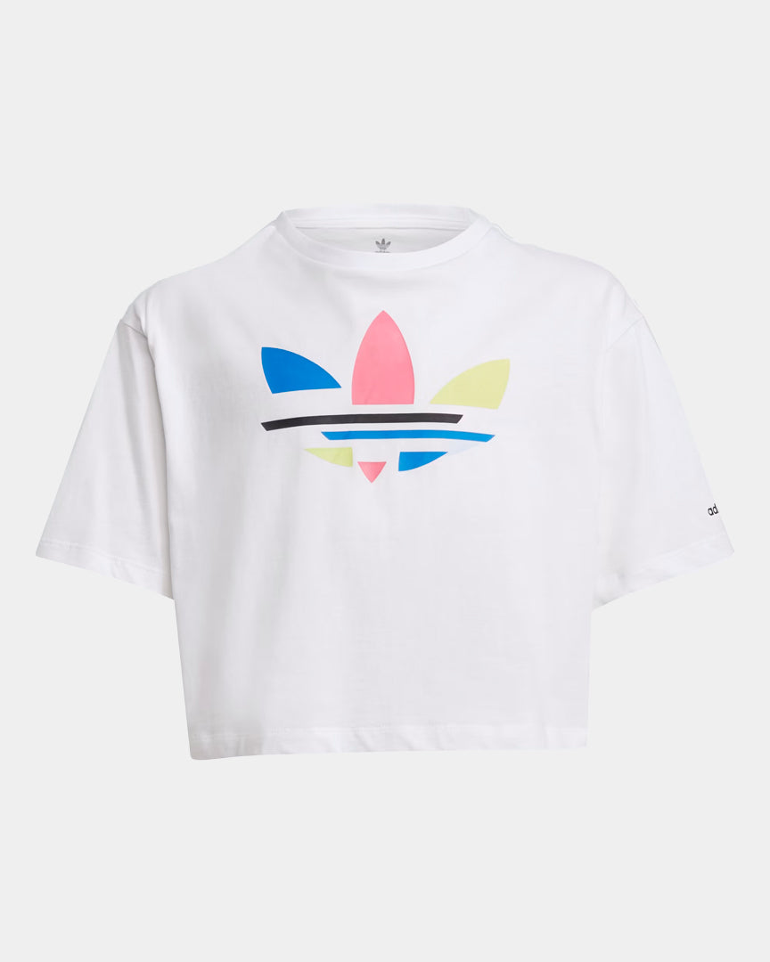 Adidas T-shirt Cropped Jr Branco H14155