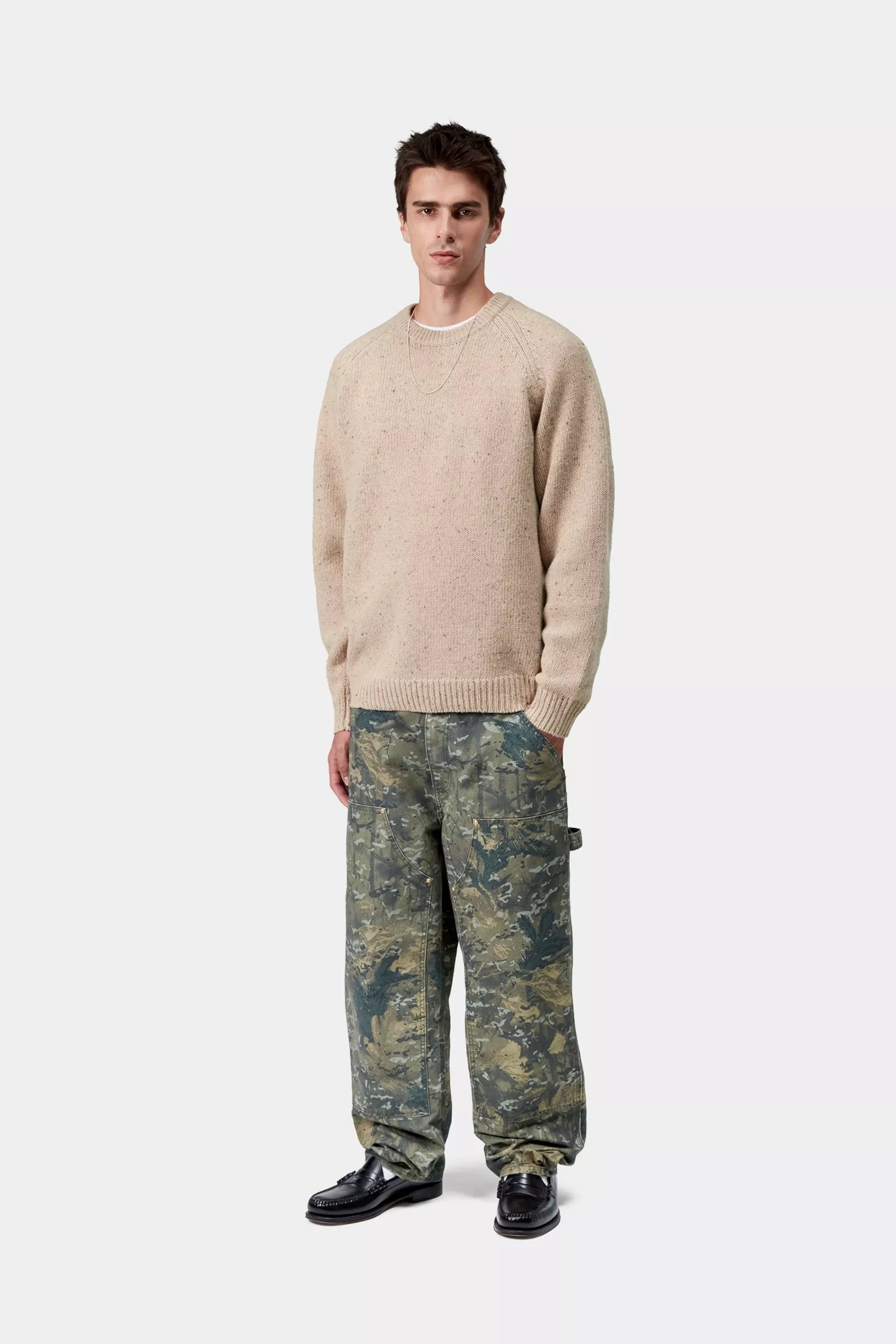 Carhartt WIP Camsiola de Malha Anglistic Bege Carhartt 