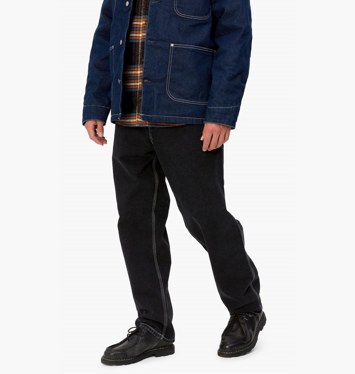 Carhartt WIP Simple Calças de Ganga Preta Carhartt