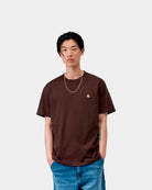 T-Shirt Homem Carhartt WIP Chase Castanha Carhartt 