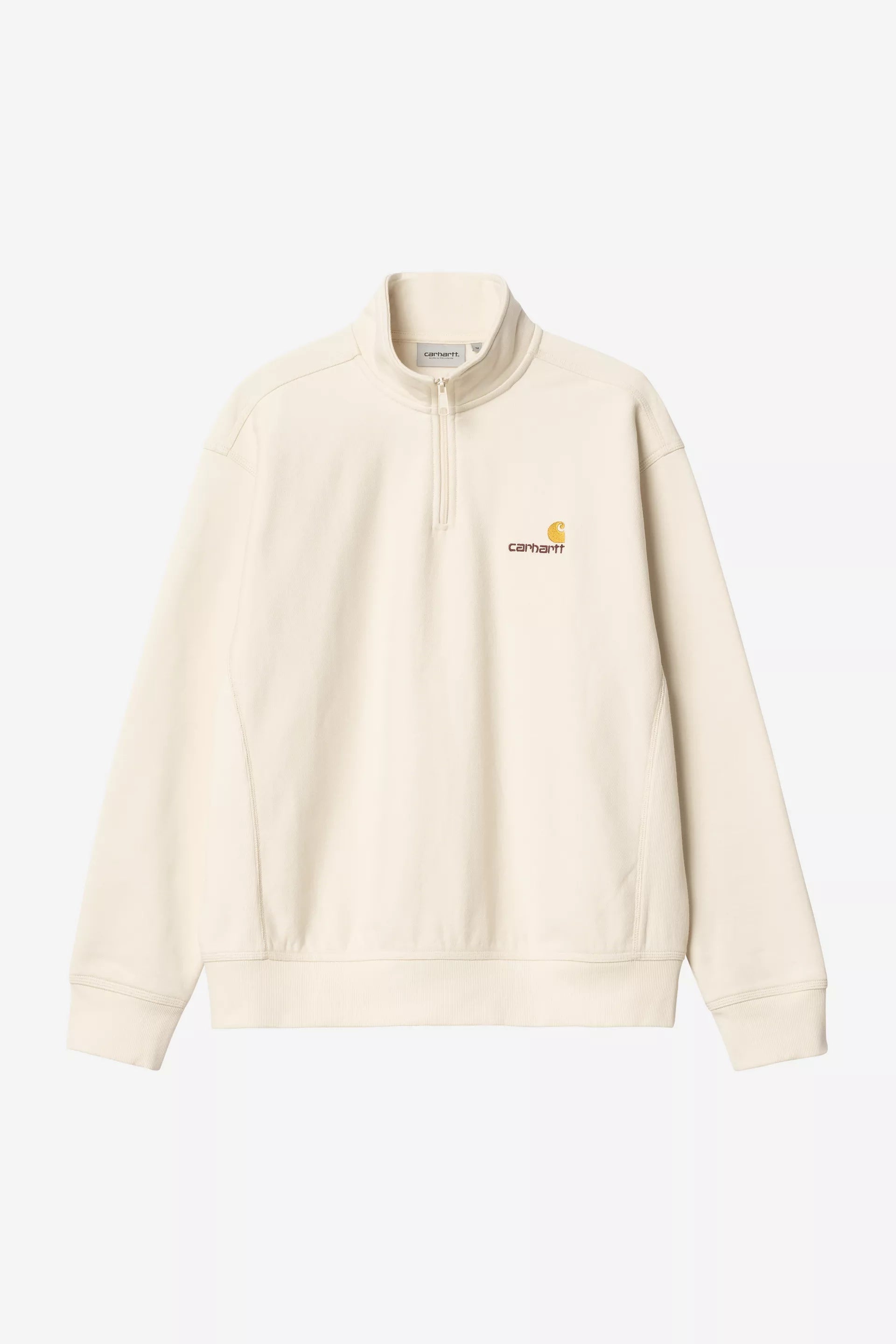 Carhartt WIP Camisola American Script Meio-Fecho Bege Carhartt 