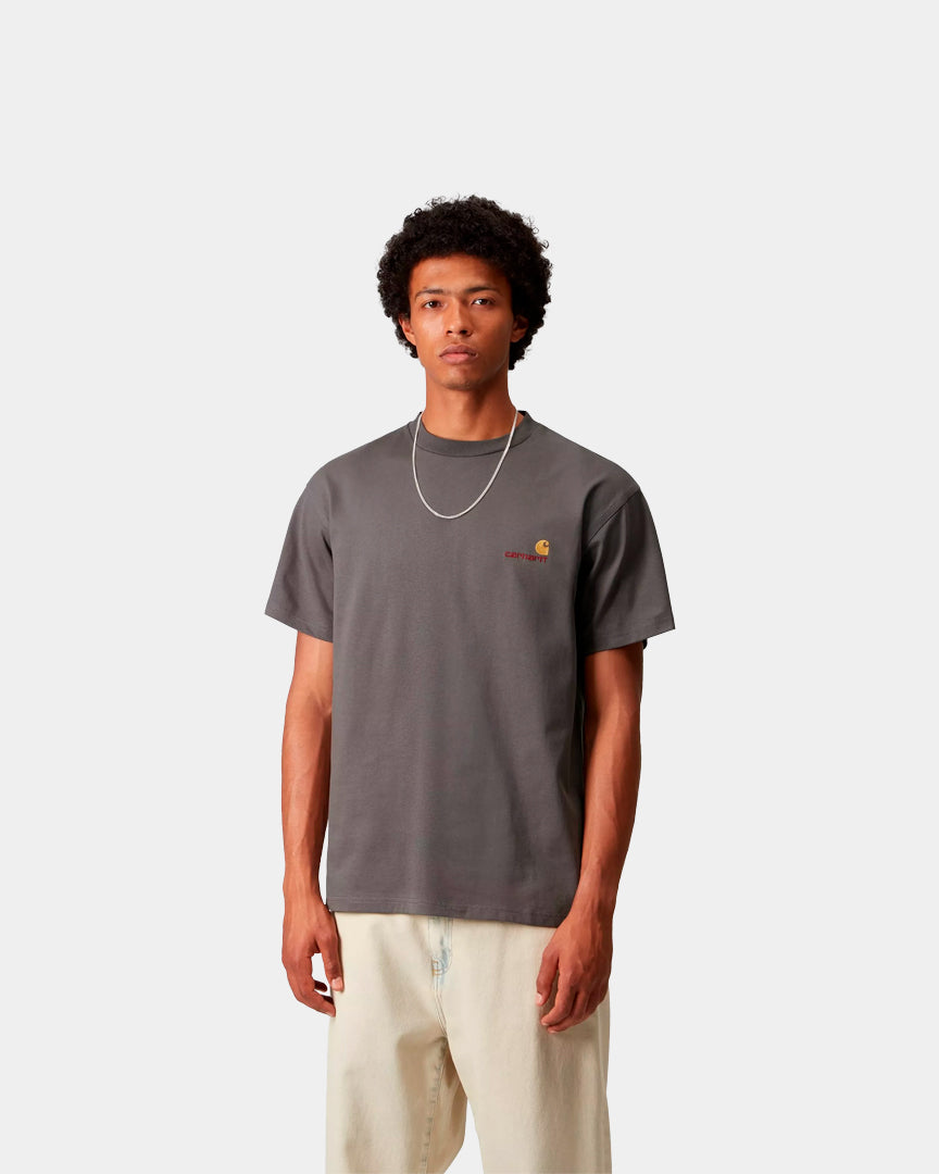 Carhartt WIP T-Shirt American Script Cinzento Escuro I029956.33CXX