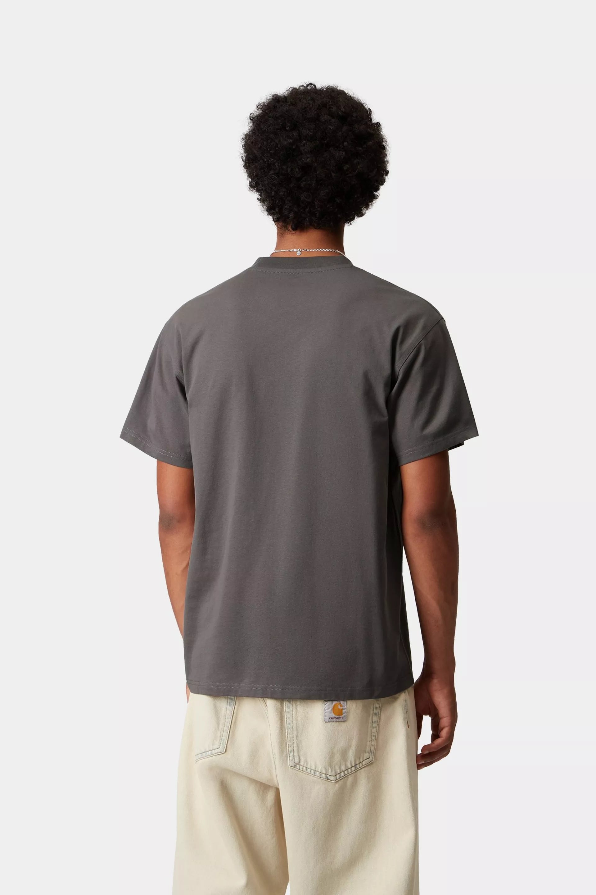 Carhartt WIP T-Shirt American Script Cinzento Escuro Carhartt 