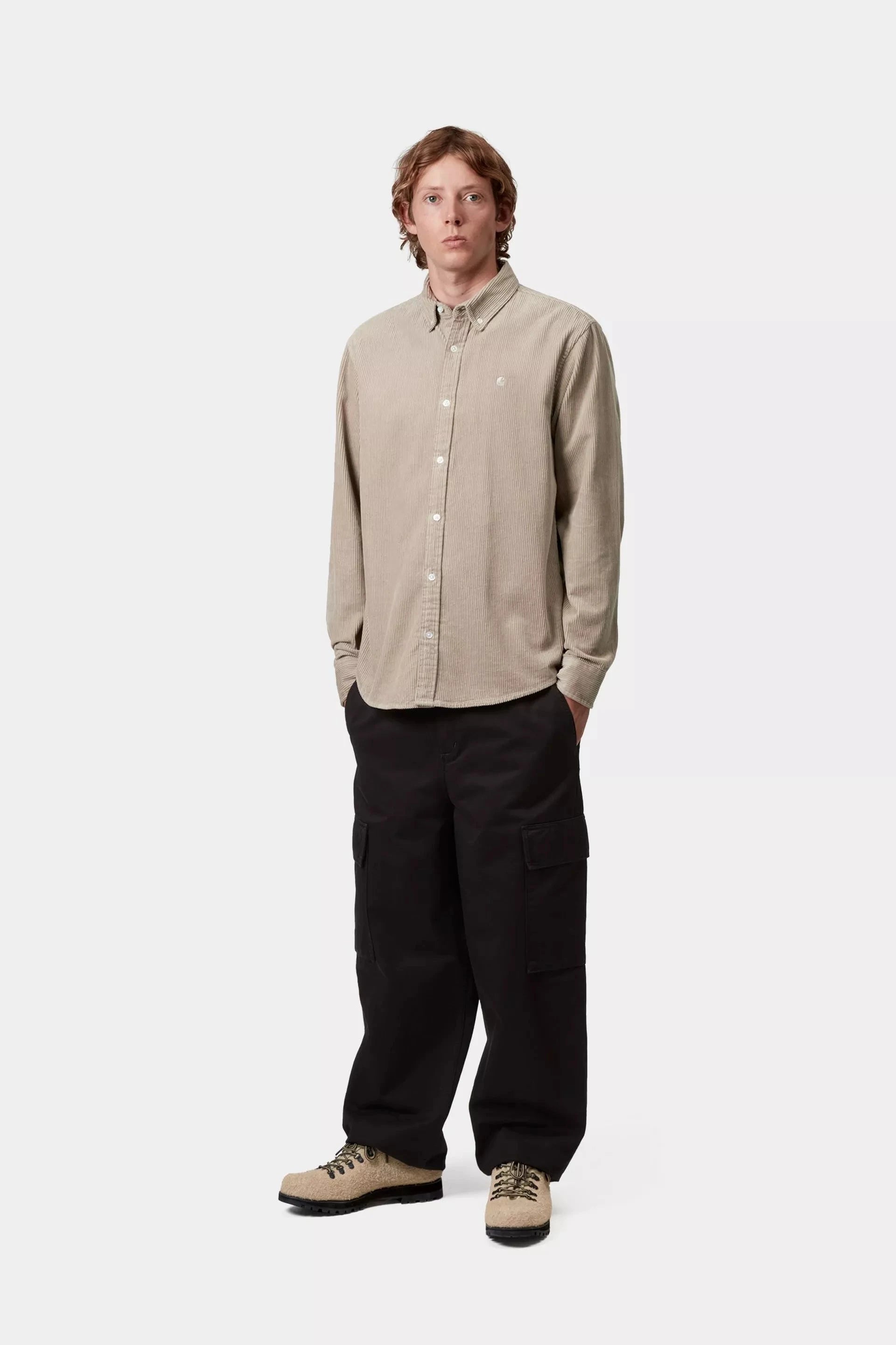 Carhartt WIP Camisa Madison Cord Bege Carhartt 