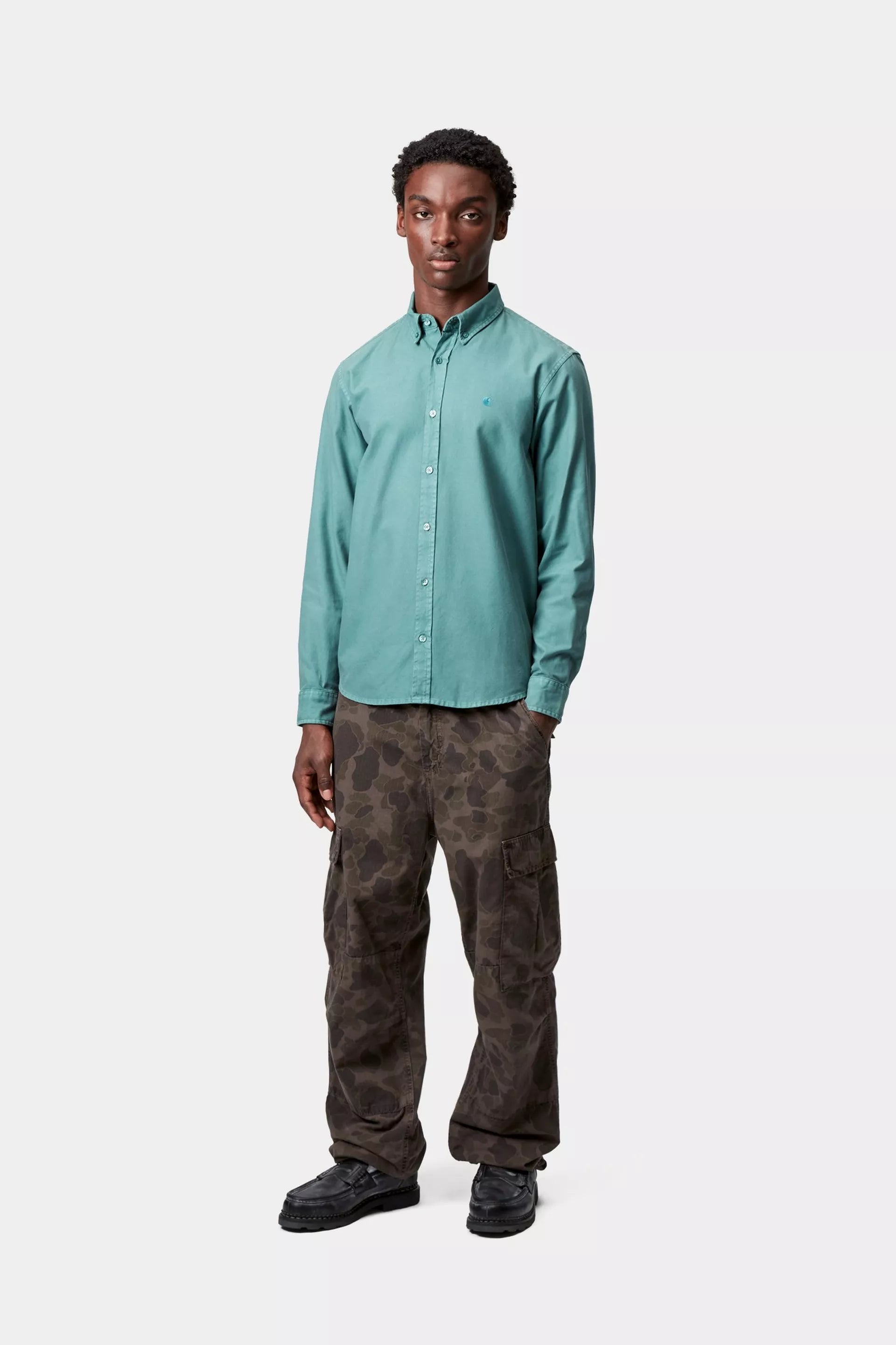 Carhartt Wip Camisa L/S Bolton Verde Carhartt 