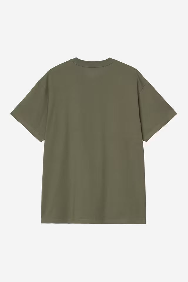 T-Shirt Carhartt WIP Script Embroidery Verde Carhartt 