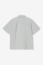 Camisa Homem Carhartt WIP Leavel Stripe Azul/Branco Carhartt 