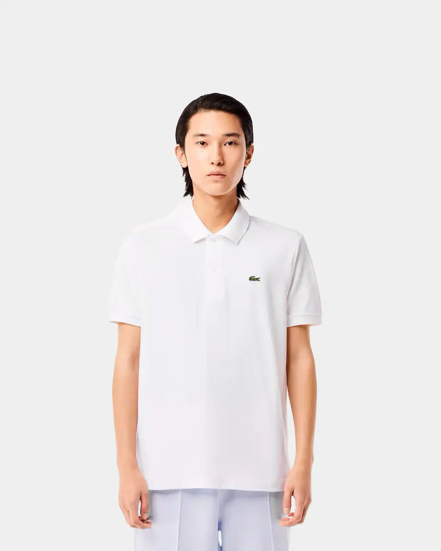 Lacoste Polo Ribbed Collar Shirt Branco Lacoste 