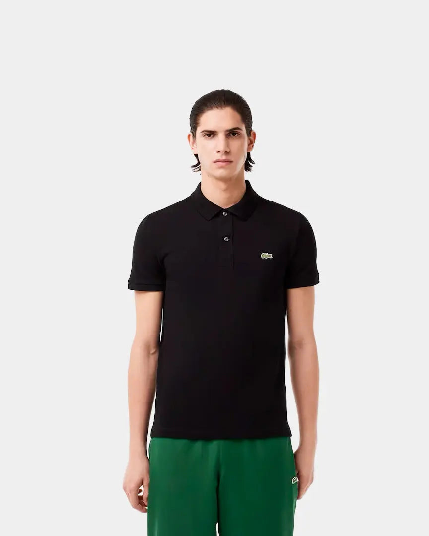 Lacoste Polo Ribbed Collar Shirt Preto Lacoste 