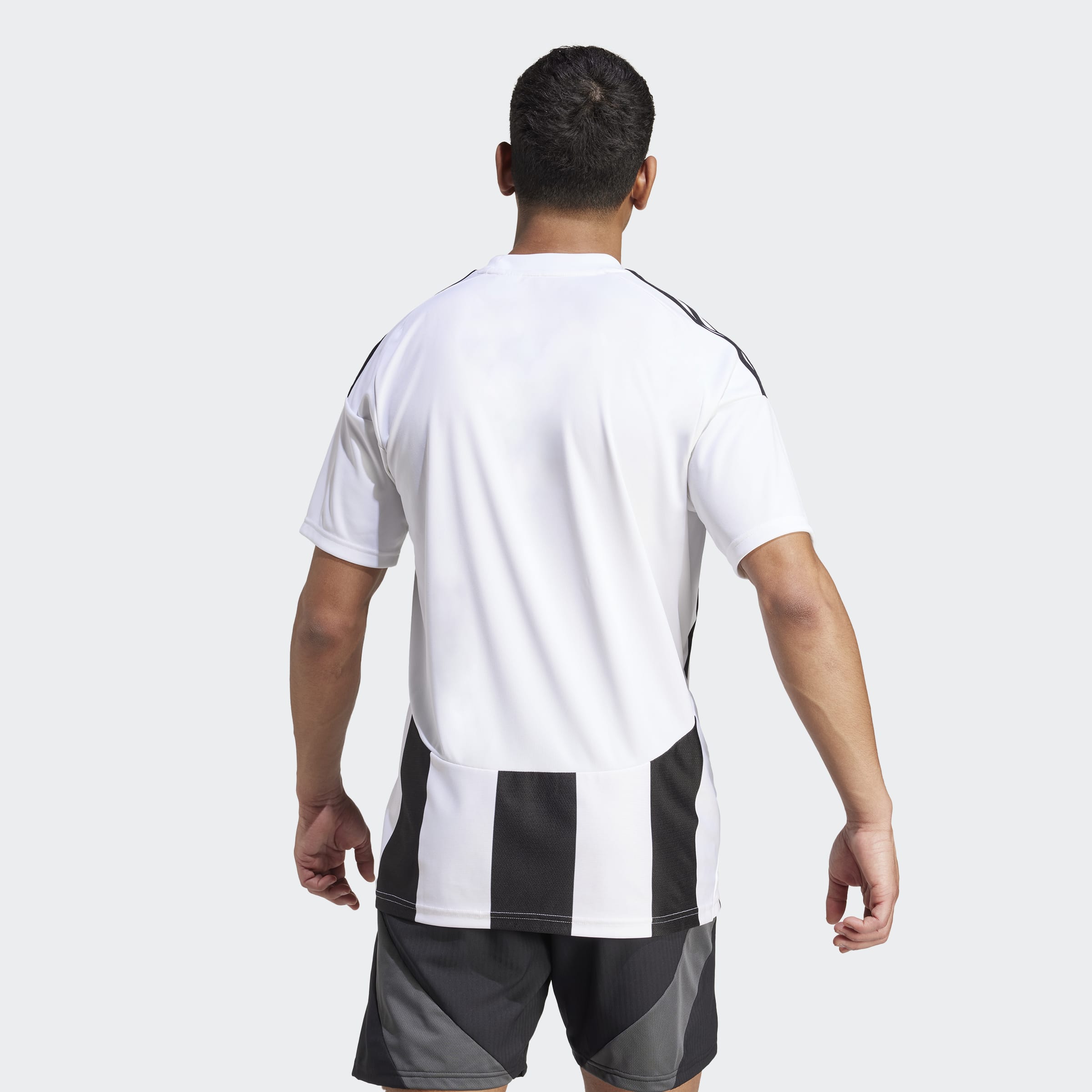 Adidas T-shirt Striped 24 Jersey Branco/Preto Adidas 