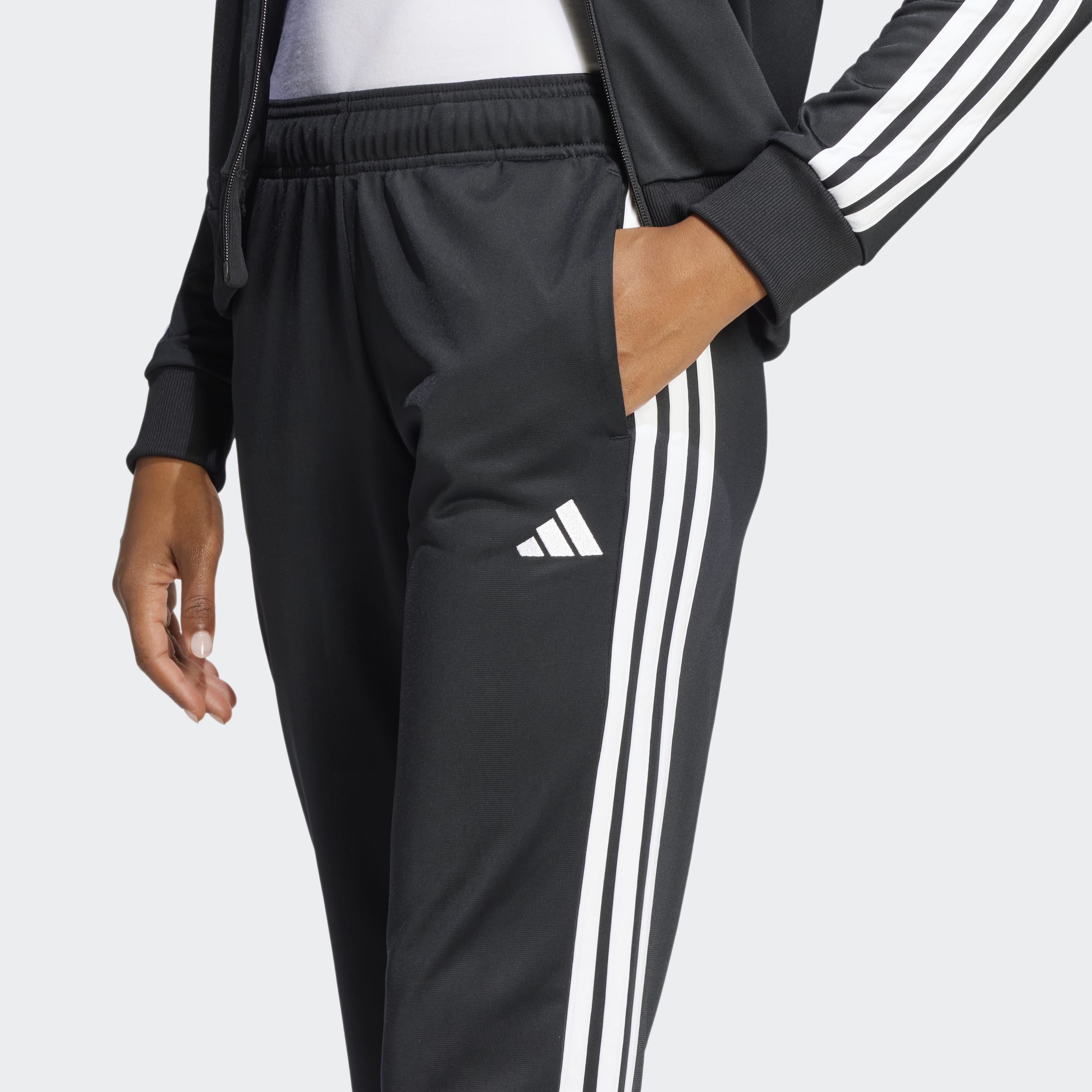 Adidas Fato de Treino 3-Stripes Essentials Mulher Preto Adidas 